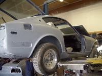 GEDC0362 Car on rack before removal of wheels